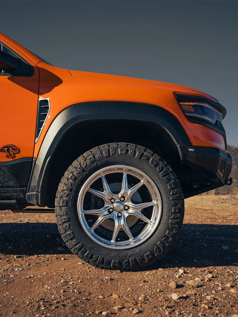 A truck shown on new wheels